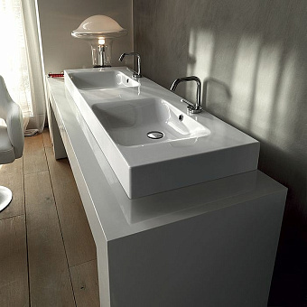 Раковина двойная Kerasan Cento 353601*1 140х45см