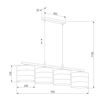 Светильник подвесной TK Lighting Tago 3224 60Вт E27