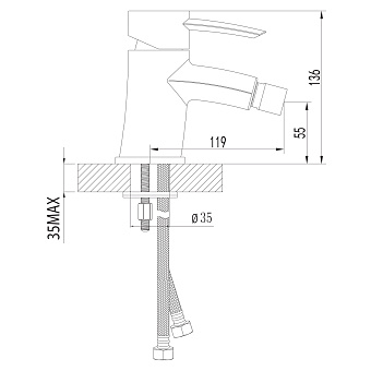Смеситель для биде LEMARK Atlantiss LM3208C хром