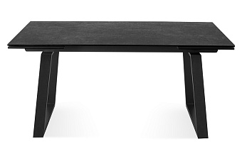 Кухонный стол раскладной AERO 90х160х76см закаленное стекло/керамика/сталь Carbon