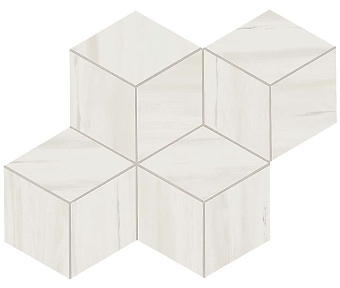 Керамическая мозаика Atlas Concord Италия MARVEL STONE AS2G Bianco Dolomite Mosaico Esagono Lapp 30х35см 0,42кв.м.