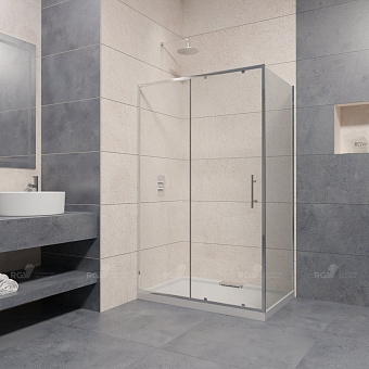 Угловое ограждение RGW Passage 04083200-11 185х90см стекло металл