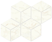Керамическая мозаика Atlas Concord Италия Marvel Shine A42K Calacatta Delicato Mosaico Esagono Lapp 30х35см 0,42кв.м.