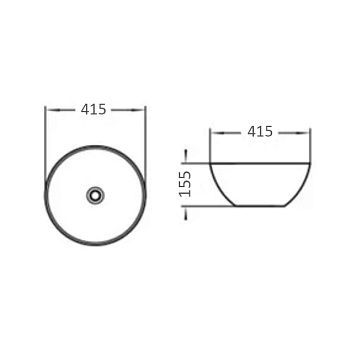 Раковина накладная Comforty 104 42х42см