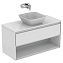 Столешница IDEAL STANDARD CONNECT AIR E0851B2 ДСП 44,2х10,3см glossy white + matt white