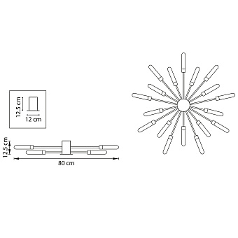 Люстра потолочная Lightstar Ragno 732183 5Вт 18 лампочек G9