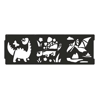 Трафарет VINCENT DECOR Art Decor Динозаврики 15х45см
