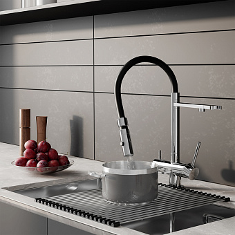 Смеситель для кухни IDDIS Ace ACESBFFi05 поворотный излив хром