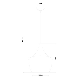 Светильник подвесной Arte Lamp CAPPELLO A3407SP-1BK 40Вт E27