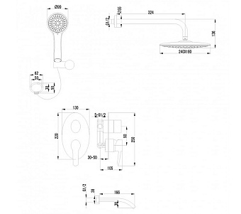 Душевая система LEMARK Atlantiss LM3222C хром