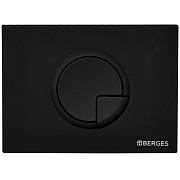 Кнопка для инсталляции BERGES NOVUM R5 soft touch чёрная