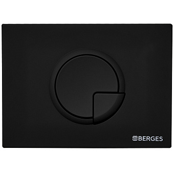 Кнопка для инсталляции BERGES NOVUM R5 soft touch чёрная
