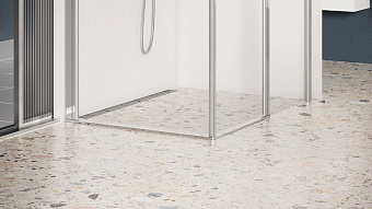 Душевой лоток RAVAK X01427 12х9,1см горизонтальный сток с решёткой и опорами