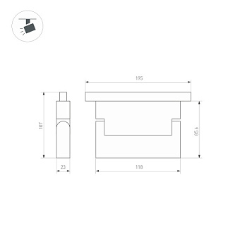 Магнитный трековый светильник Arlight Mag-Orient-Laser-Fol 035860 6Вт LED белый