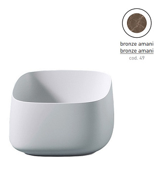 Раковина накладная ArtCeram Cognac COL006 49 00 43х43см