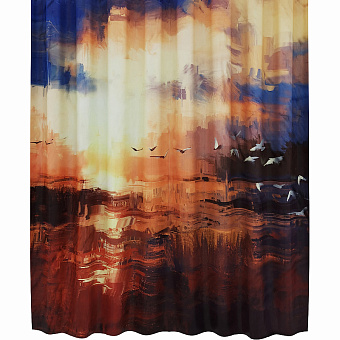 Шторка для ванной WASSERKRAFT Ammer 180х180см мультицвет