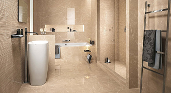 Настенная плитка FAP CERAMICHE Roma Diamond fPQB Beige Duna Brillante Rt 120х50см 1,8кв.м. глянцевая