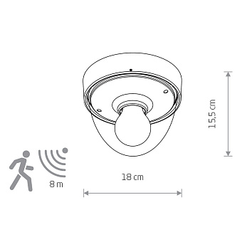 Светильник настенно-потолочный Nowodvorski Nook Sensor 7968 10Вт