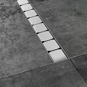 Душевой лоток RAVAK x01623 81х12см горизонтальный сток с решёткой и опорами