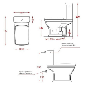 Сливной бачок ArtCeram Civitas CIC009 03 00