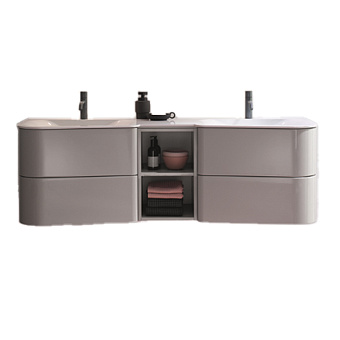 Тумба с раковиной Burgbad Badu SFUJ152F3692C001*2 51х152х49,2см
