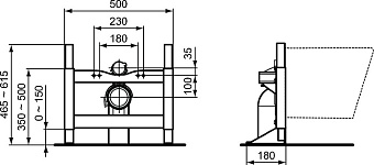 Инсталляция для подвесного унитаза IDEAL STANDARD PROSYS R010167