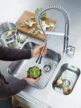 Смеситель для кухни GROHE K7 32950000 гибкий излив хром