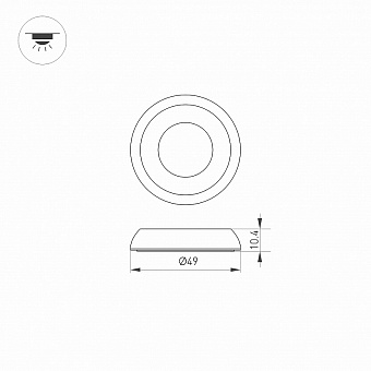 Рамка Arlight 024932 49х49мм серебро