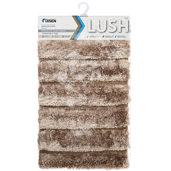 Коврик для ванной FIXSEN Lush FX-9001K 50х70см коричневый
