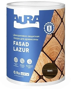 Лазурь для дерева Aura(Eskaro) Fasad Lazur венге 0,9л