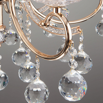 Люстра потолочная Eurosvet Collana 10096/5 золото/прозрачный хрусталь Strotskis 60Вт 5 лампочек E14