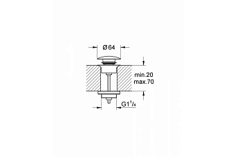 Донный клапан GROHE 65807DL0 медь