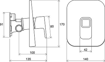 Смеситель для ванны RAVAK 10° X070071 хром