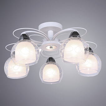 Люстра потолочная Arte Lamp SANSA A7585PL-5WH 40Вт 5 лампочек E27