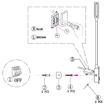 Бра Maytoni Stem C035WL-L3W3K 3,3Вт LED