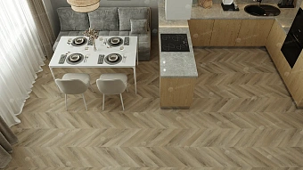 Виниловый ламинат Alpine Floor Дуб Синистра Chevron ECO 18-6 600х127х5мм 43 класс 1,68кв.м