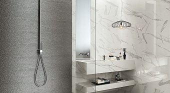 Настенная плитка FAP CERAMICHE Roma Diamond fPQE Statuario Brillante Rt 120х50см 1,8кв.м. глянцевая