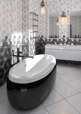 Декор BERYOZA CERAMICA Дайкири 260320 чёрный 30х60см 1,62кв.м.
