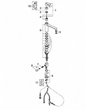 Смеситель для кухни GROHE Eurosmart Cosmopolitan 30195000 поворотный излив хром