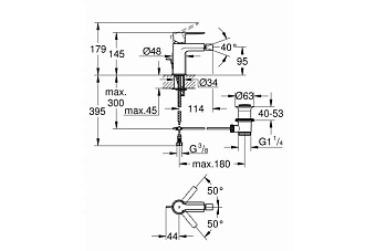 Смеситель для биде GROHE Lineare New 33848AL1 сталь