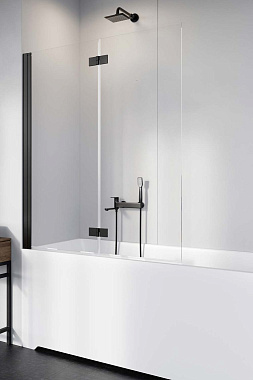 Стеклянная шторка на ванну RADAWAY Nes Black 10011100-54-56L 150х100см