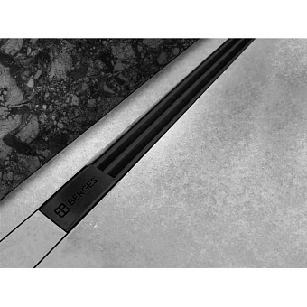 Щелевой душевой трап BERGES SUPER Slim 95054 83х12,5см вертикальный сток
