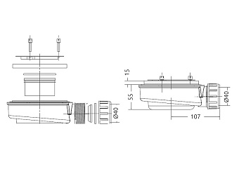 Сифон для поддона RADAWAY HS1 d9см