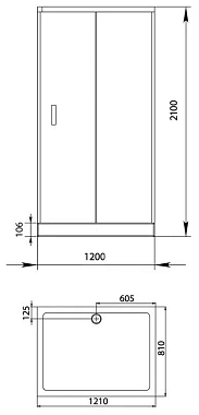 Угловое ограждение AQUANET Alfa 168419 200х150см стекло прозрачное
