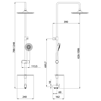 Душевая система LEMARK LM8803C хром