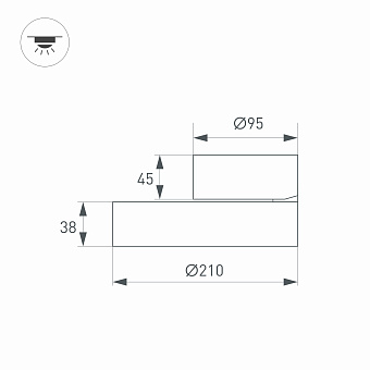 Светильник точечный накладной Arlight Rondo-Flap 026453 20Вт LED