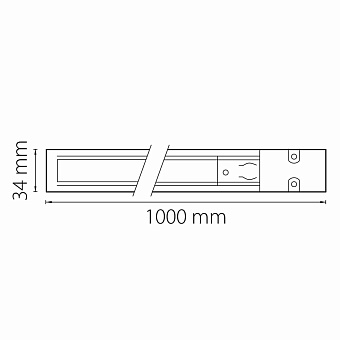 Шинопровод трёхфазный Lightstar 504018 1000мм чёрный для трековых светильников