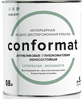 Краска для минеральных поверхностей акриловая/матовая VINCENT DECOR Conformat Белый основа A 0,8л