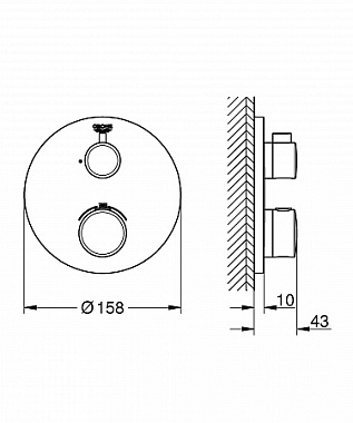 Смеситель для душа GROHE Grohtherm 24075000 хром