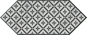 Декор KERAMA MARAZZI Келуш HGD\A484\35006 чёрно белый глянцевый 14х34см 0,048кв.м.